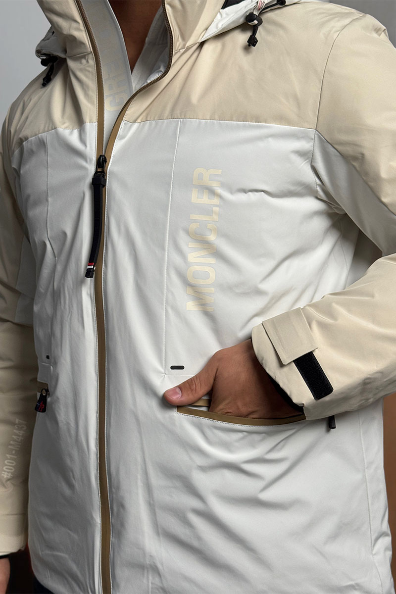 Moncler Пуховик Grenoble Fussen Ski - White / Beige 