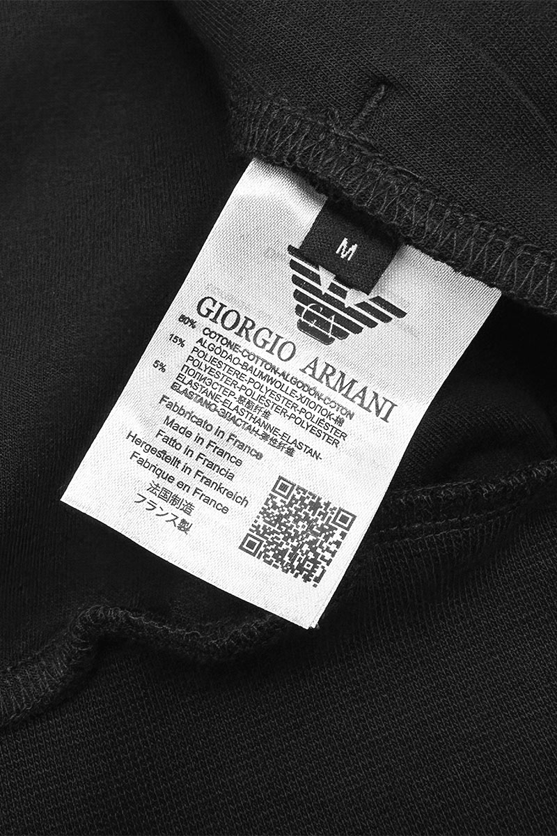 Emporio Armani EA7 Чёрная кофта на молнии 