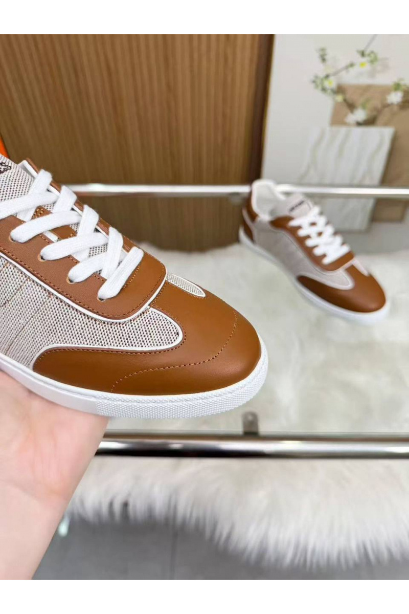 Hermes Женские кожаные кроссовки Match