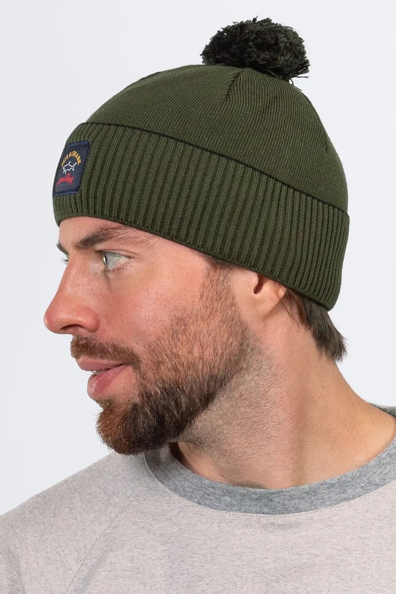 Paul & Shark Шапка на флисе logo-badge - Khaki 