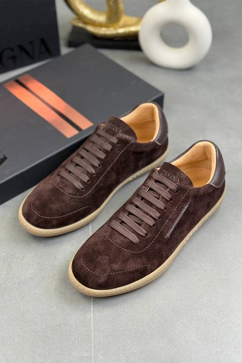 Zegna Мужские замшевые кроссовки "232"
