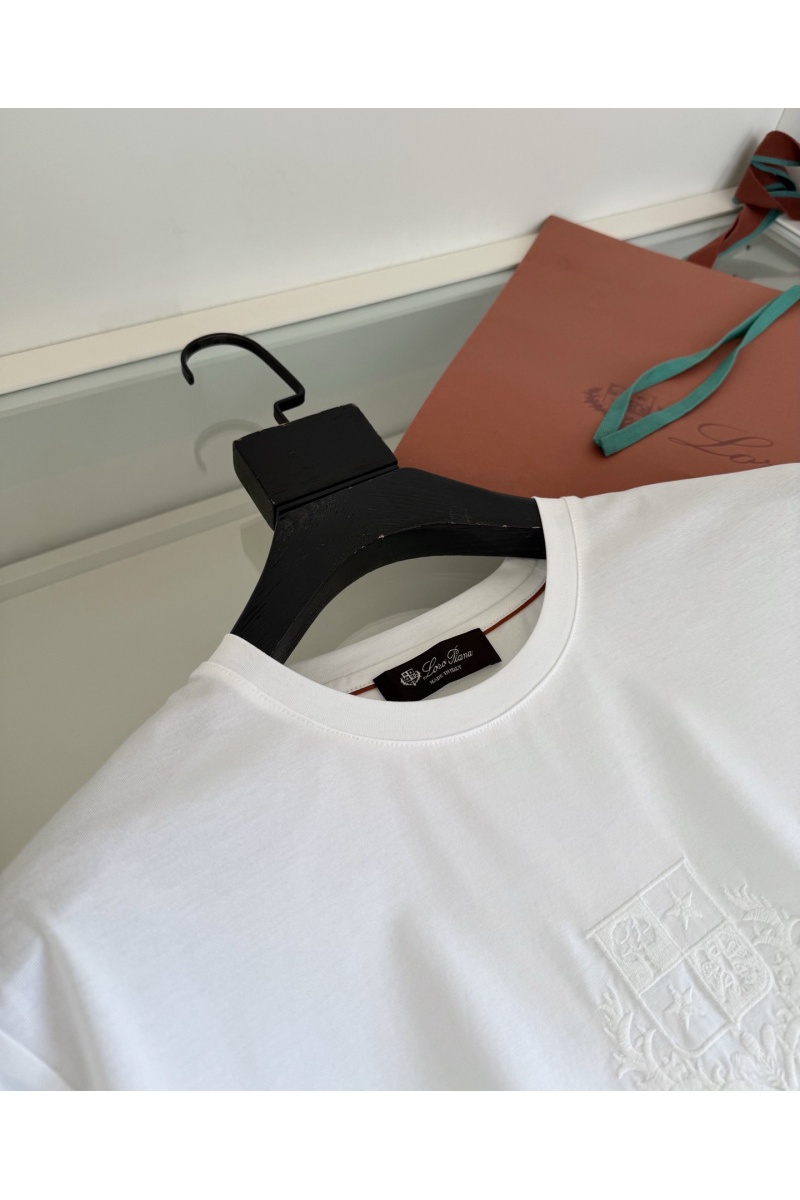 Loro Piana Мужская белая футболка premium