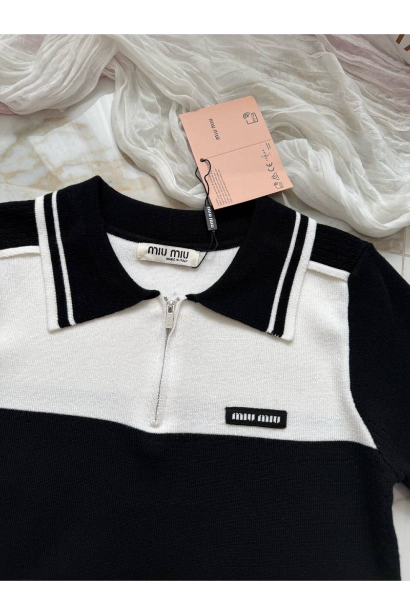MIU MIU Женское двухцветное поло