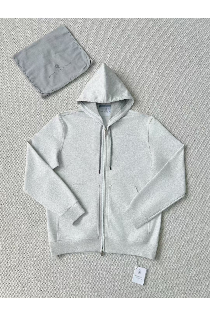 Designer Кофта на молнии Premium - Light Grey
