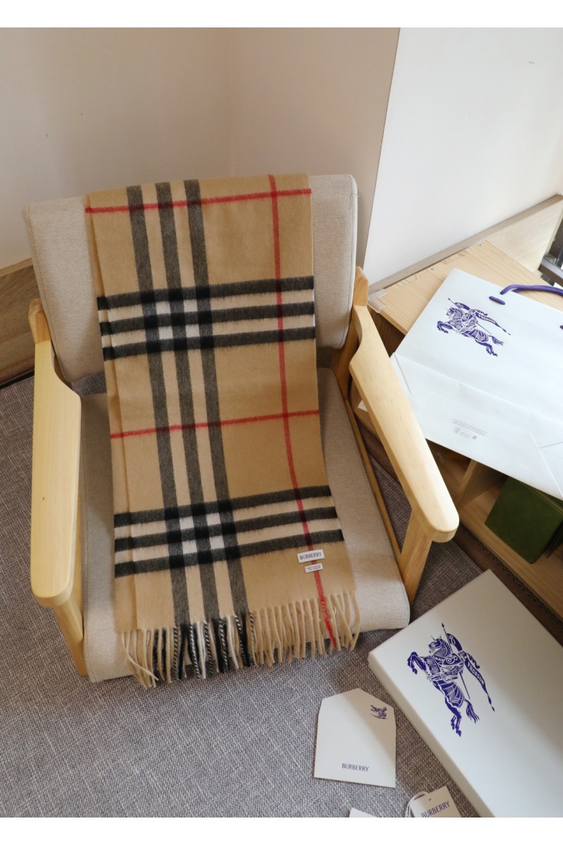 Burberry Шарф two-tone Check premium 168x30 см - Chestnut