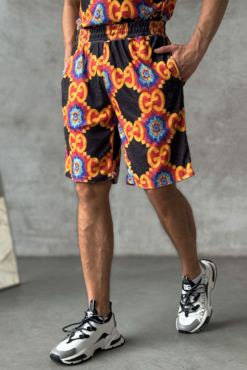 Gucci Брендовые мужские шорты GG logo all-over