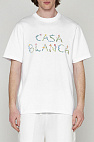 Белая футболка Casablanca L’Arche Fleure