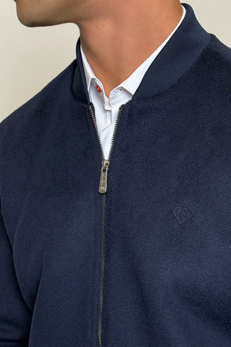 Loro Piana Мужской бомбер синего цвета