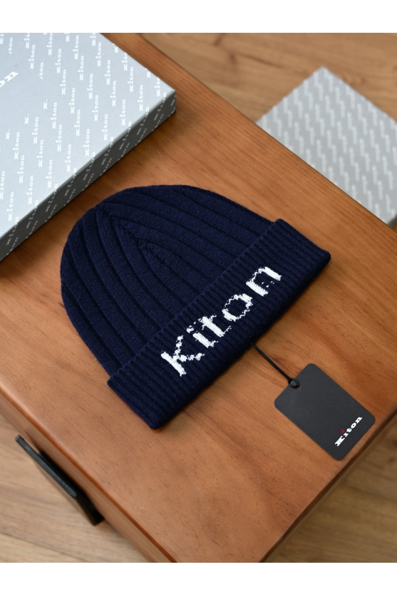 Kiton Кашемировая шапка premium - Dark Blue