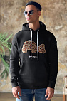Мужское худи Leopard Teddy Bear - Black