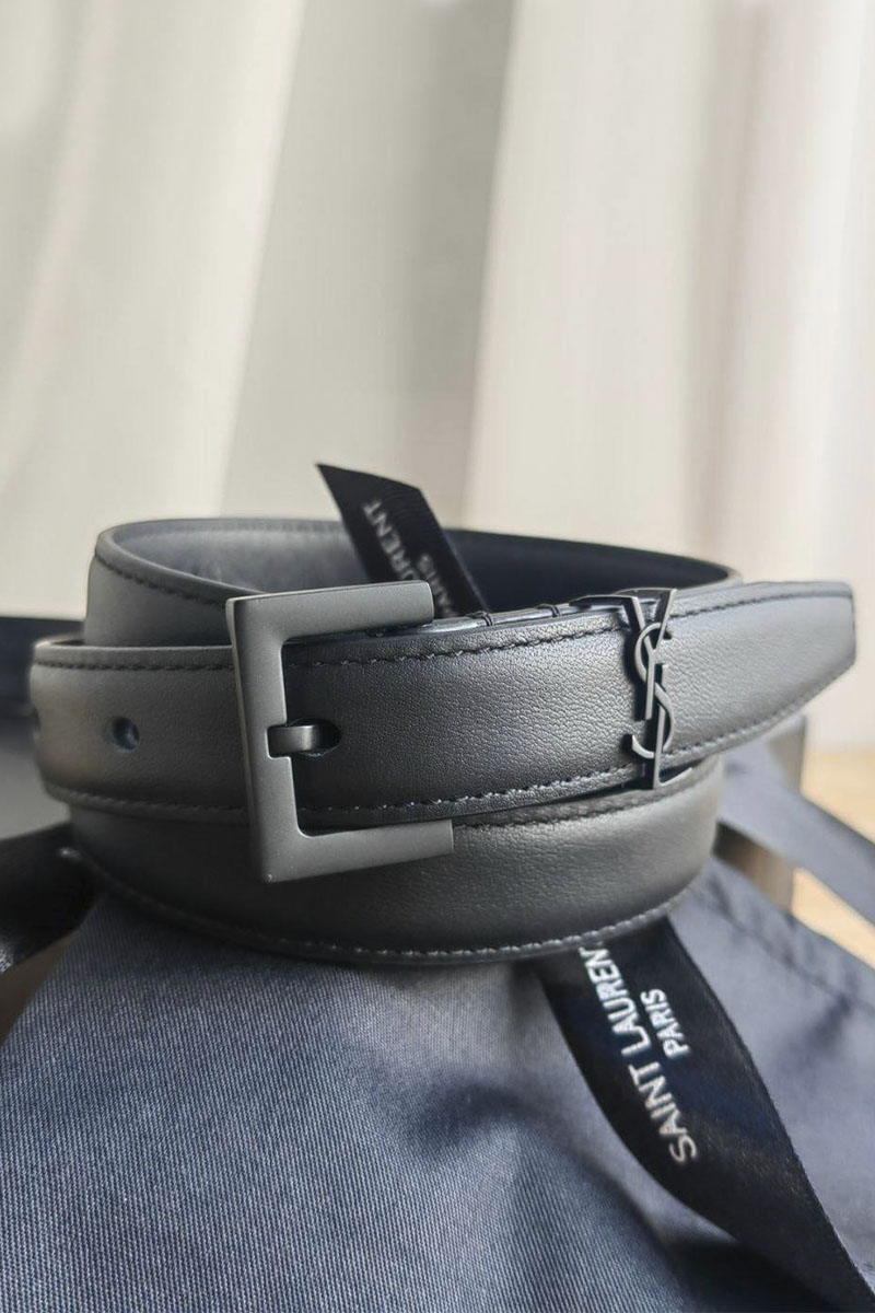 Yves Saint Laurent Кожаный ремень (ширина 2 см)