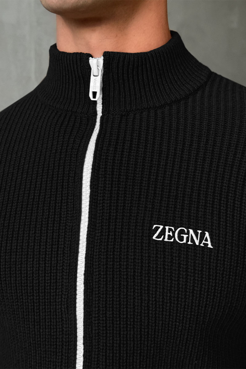 Zegna Свитер на молнии Premium - Black
