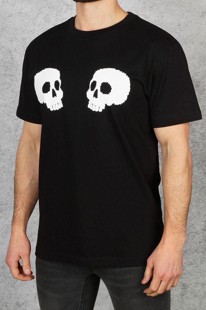 Palm Angels Оверсайз футболка "Skulls" - Black