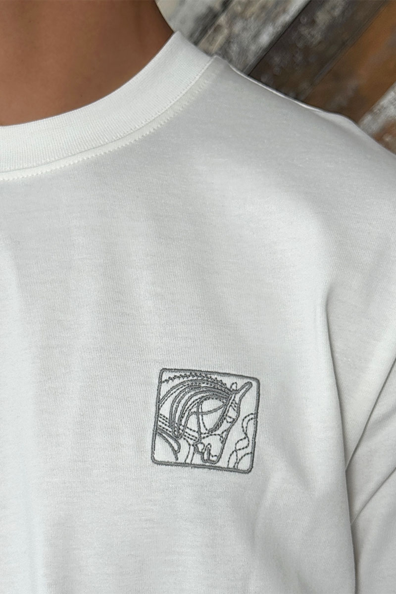 Hermes Мужская белая футболка 