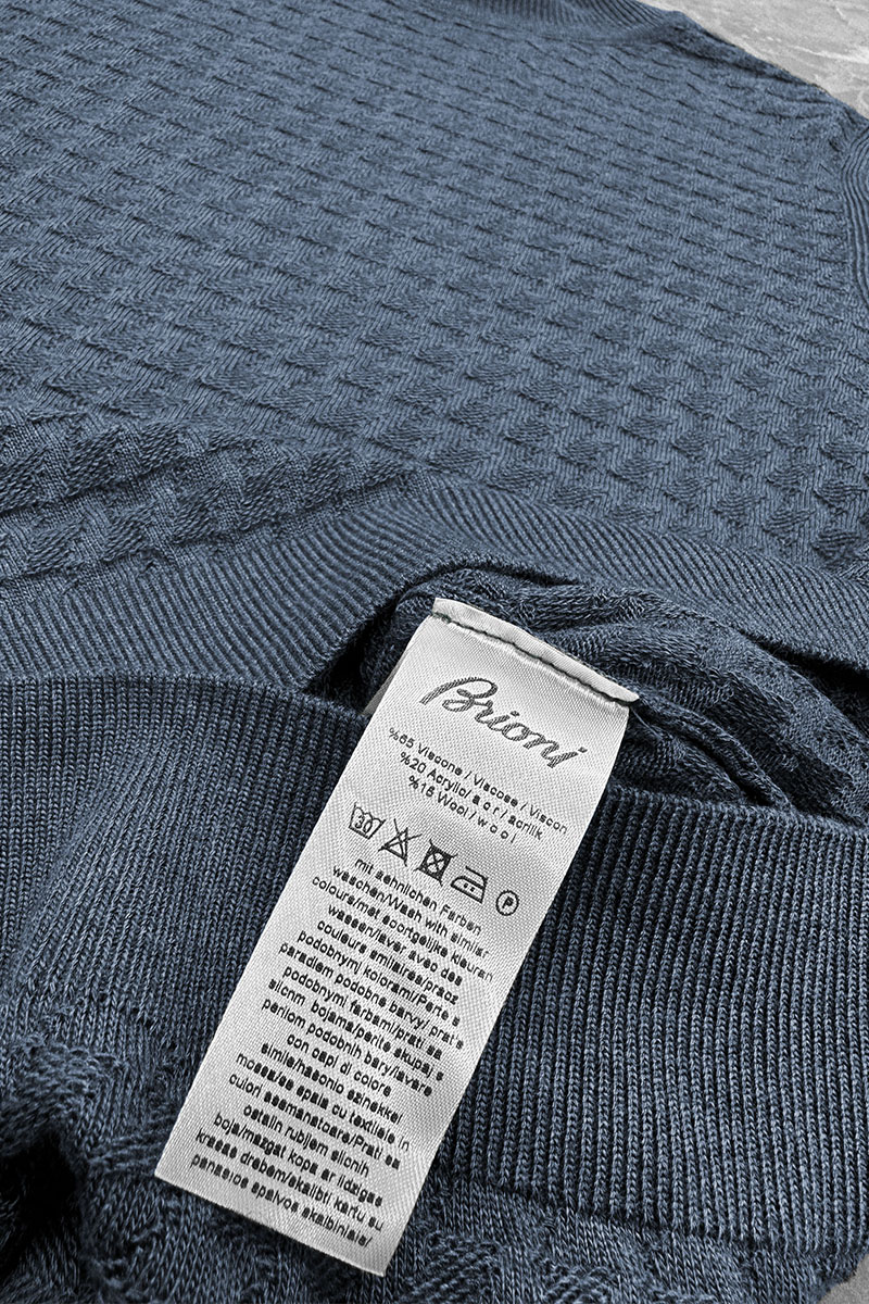 Brioni Мужская водолазка цвета индиго 