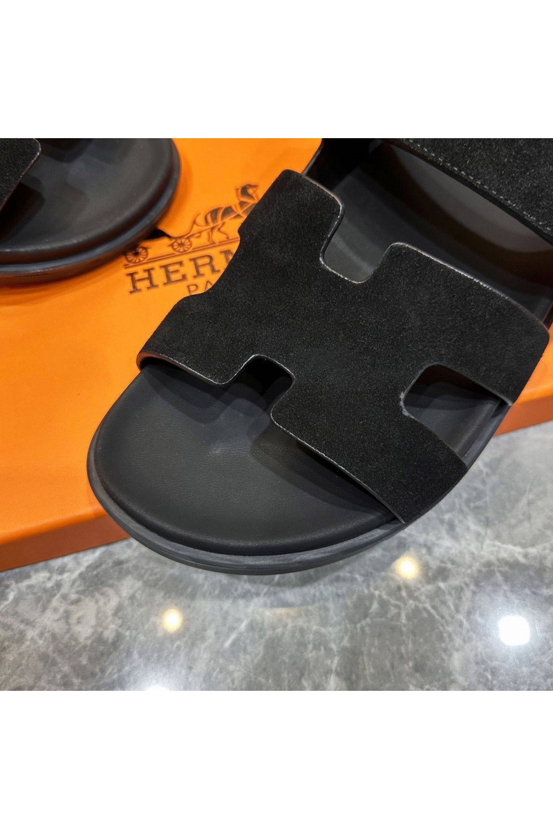 Hermes Замшевые шлёпанцы Chypre