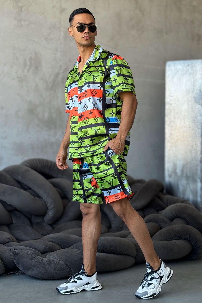Lоuis Vuittоn Брендовая мужская рубашка Monogram All-over