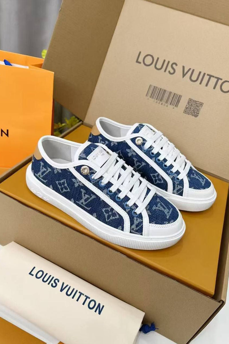 Lоuis Vuittоn Женские комбинированные кеды Premium - Blue