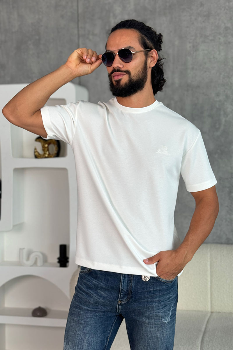 Loro Piana Мужская белая футболка 