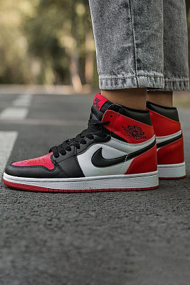 Кроссовки AJ1 Retro High OG "Bred Toe"