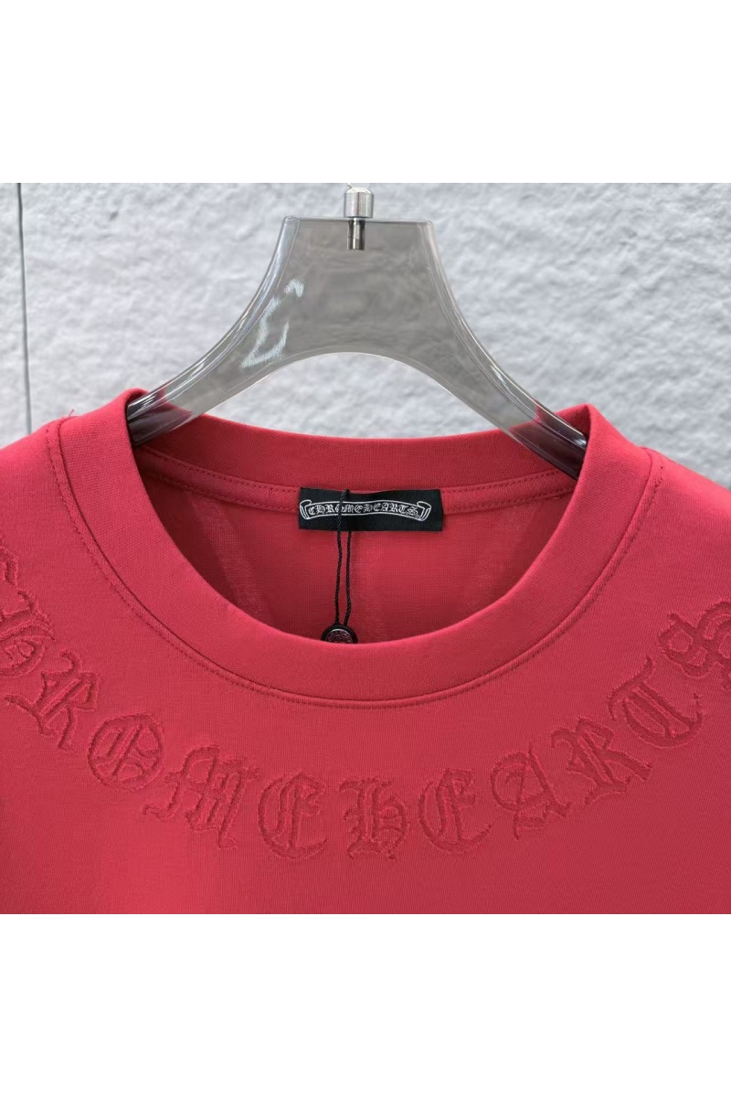 Chrome Hearts Красная оверсайз футболка premium