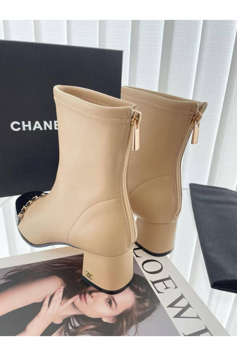Chаnеl Женские кожаные сапоги premium