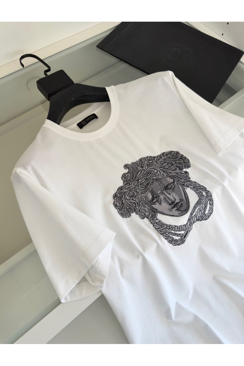 Versace Мужская футболка Medusa logo-embroidered - White 