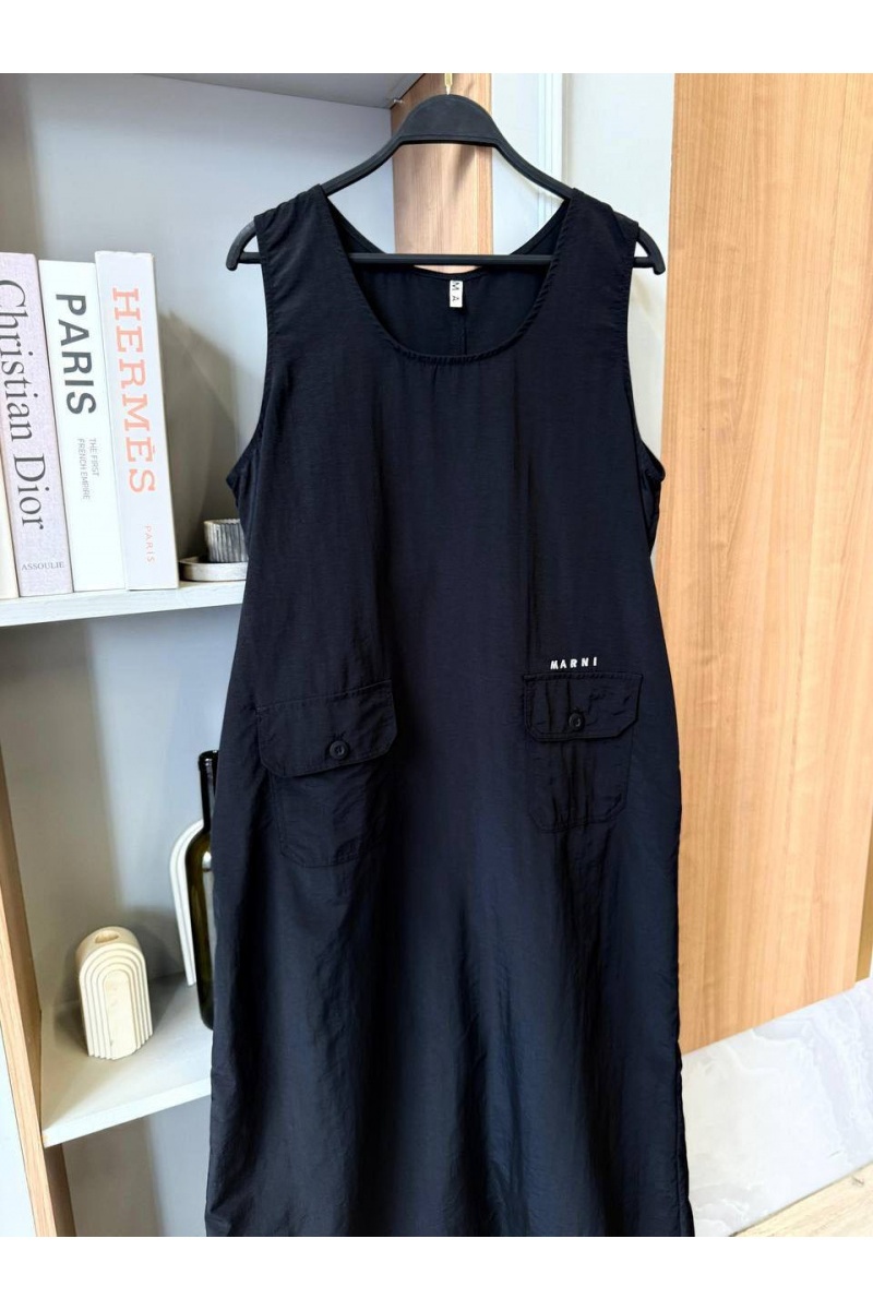 Designer Clothing Женское чёрное платье Marni