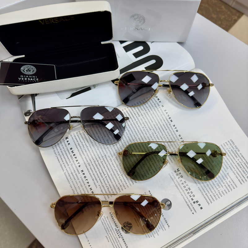 Versace Солнцезащитные очки Aviator - Black