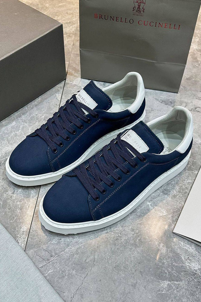 Designer Мужские кроссовки nubuck calfskin - Navy