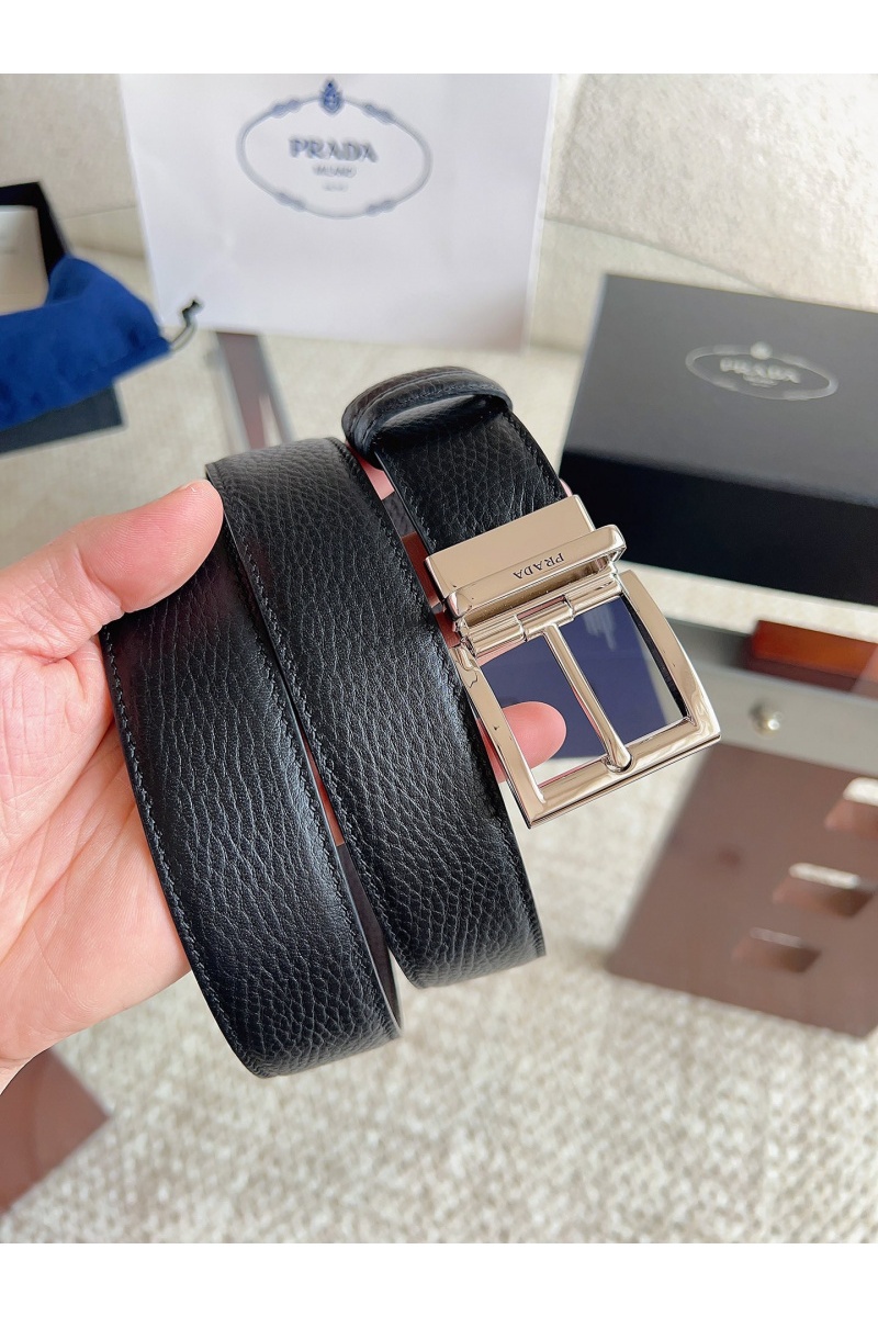 Prada Двусторонний кожаный ремень premium