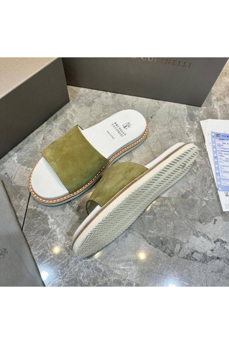 Designer Мужские замшевые шлёпанцы 