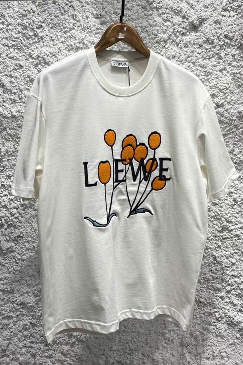 Designer Clothing Белая оверсайз футболка Loewe