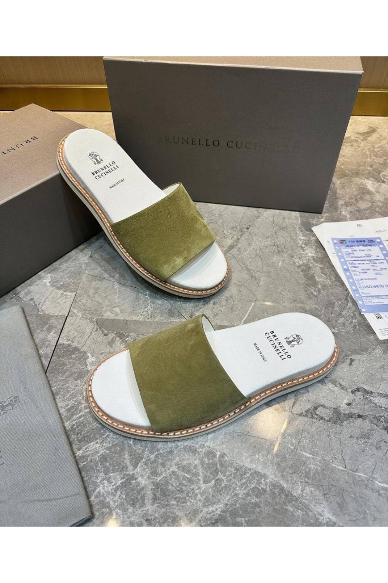 Designer Мужские замшевые шлёпанцы 