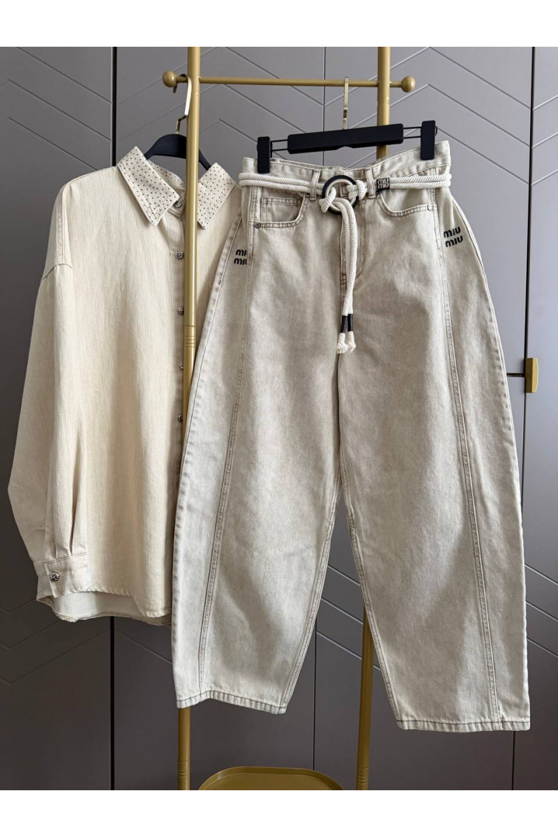 MIU MIU Женские прямые джинсы premium