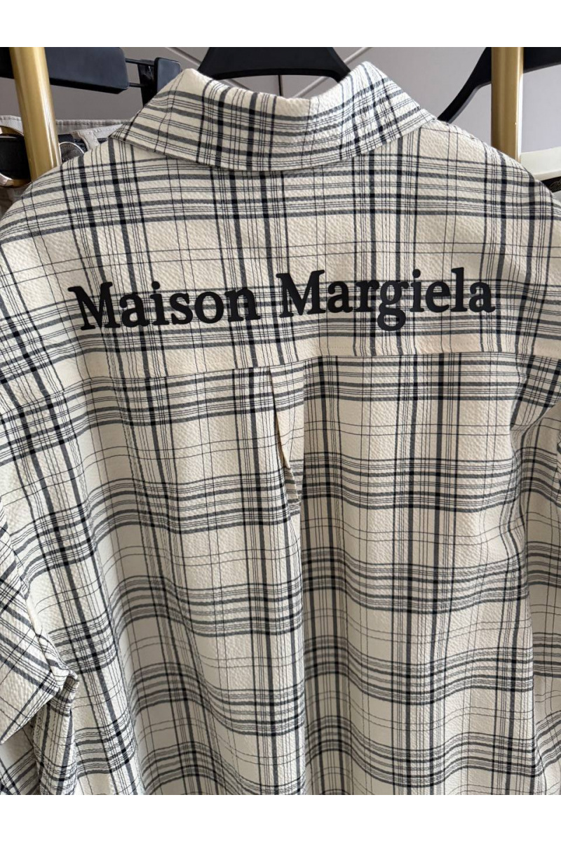Designer Clothing Женская оверсайз рубашка в клетку Maison Margiela premium