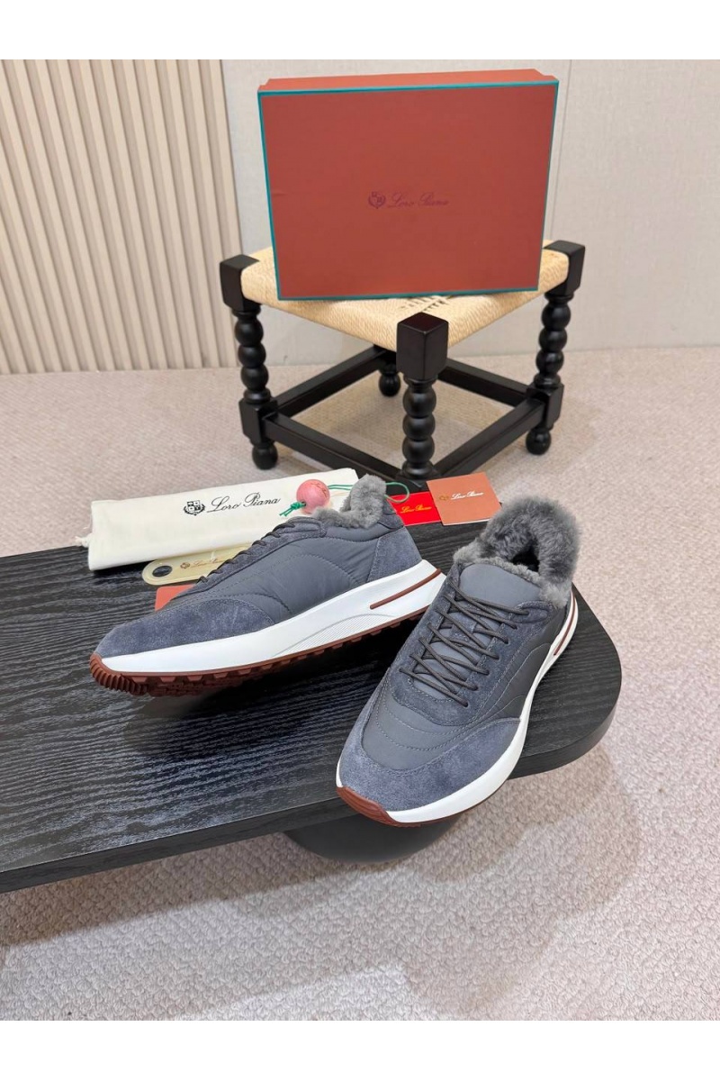Loro Piana Кроссовки с мехом Week End Walk Evo premium