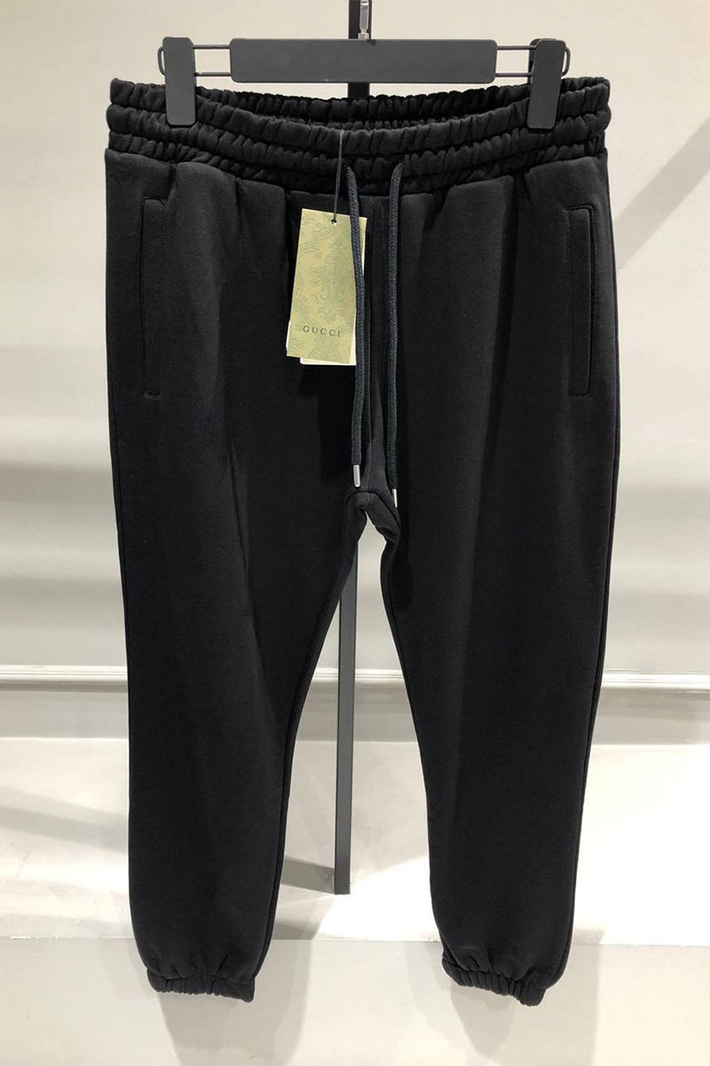 Gucci Чёрные мужские штаны Mirror-print