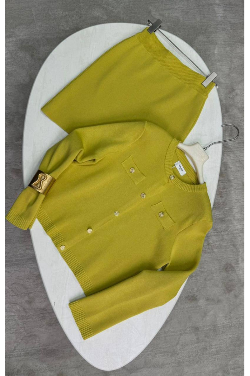 Celine Женский костюм двойка premium - Yellow