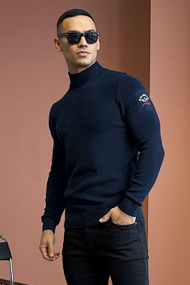 Мужской тёмно-синий свитер