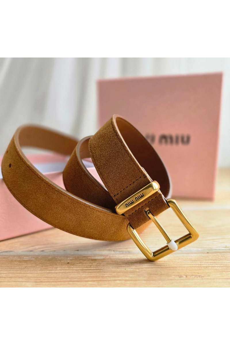 MIU MIU Замшевый ремень - длина 80 / 85 см