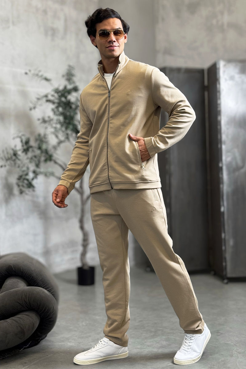 Brioni Бежевая кофта на молнии B-еmbroidery