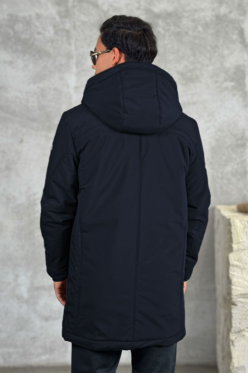 Loro Piana Парка тёмно-синего цвета logo-patch 