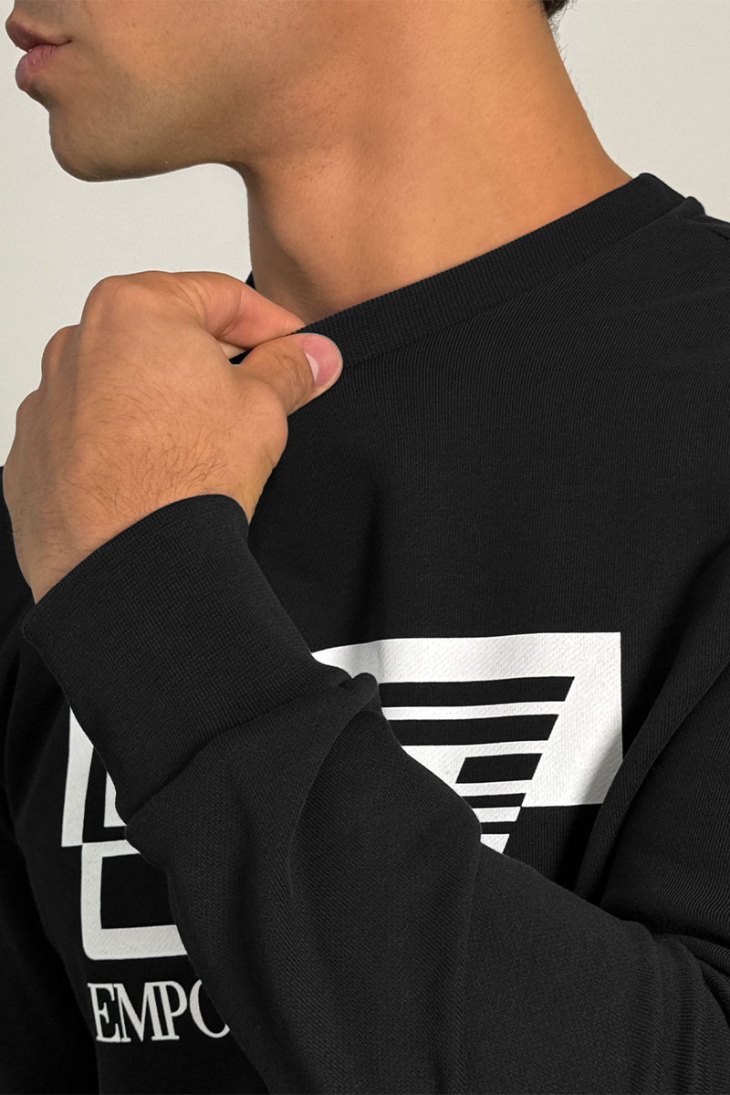 Emporio Armani EA7 Чёрный свитшот logo-print 