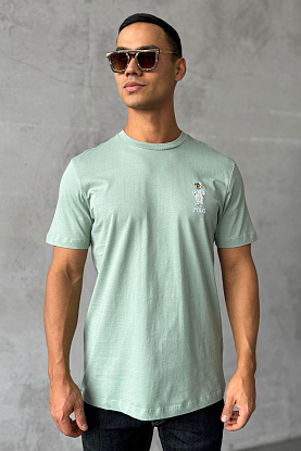 Футболка logo-embroidered - Mint Green