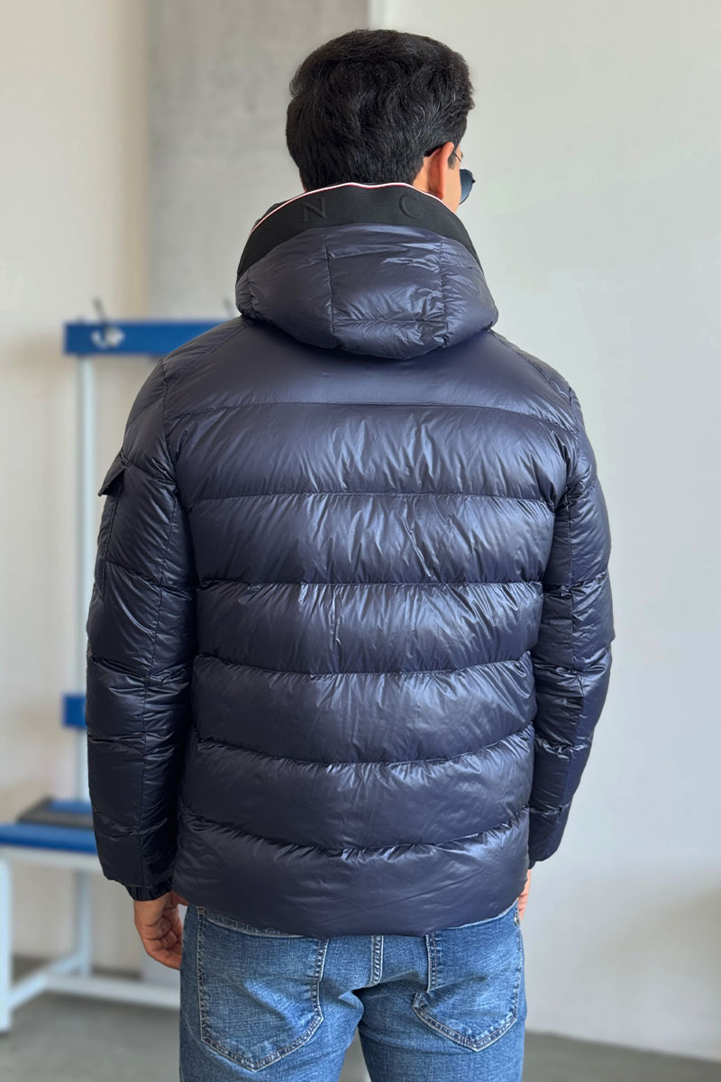 Moncler Мужской тёмно-синий пуховик Pavin