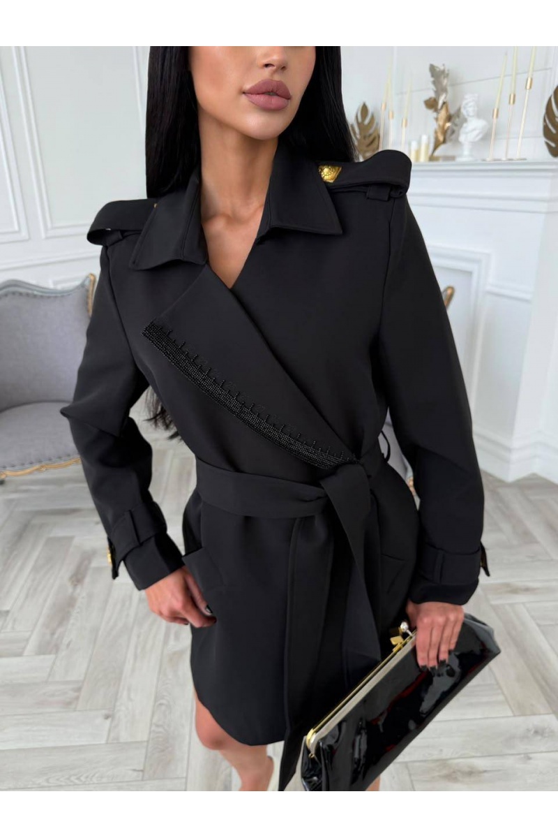 Schiaparelli Женское чёрное пальто premium