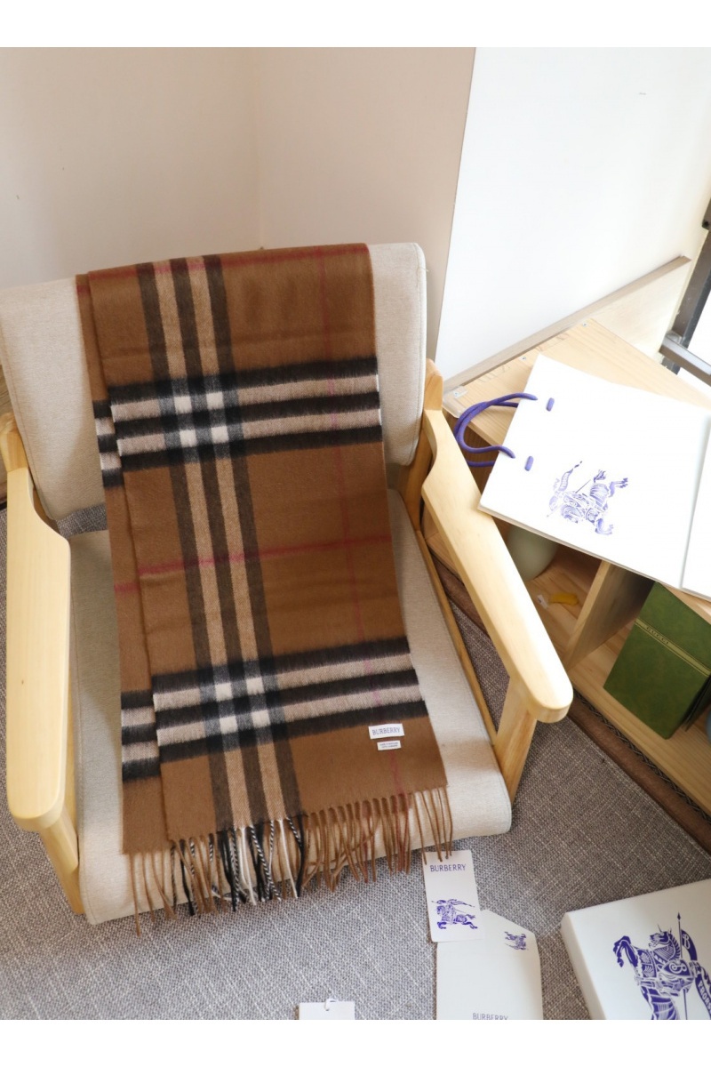 Burberry Шарф two-tone Check premium 168x30 см - Brown
