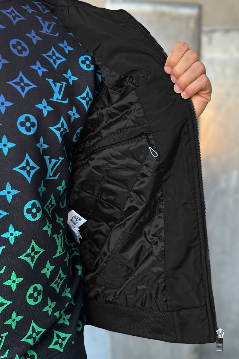 Hugо Воss Мужская чёрная ветровка logo-patch