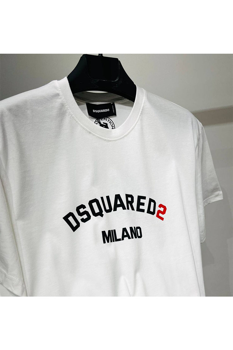 Dsquared2 Белая футболка Milano logo-print